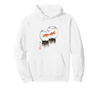 Goldfish Japanese Ink Painting Sumi-E Traditional Art Print Sudadera con Capucha