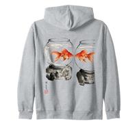 Goldfish Japanese Ink Painting Sumi-E Traditional Art Print Sudadera con Capucha