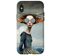 Goldfish Sea Muse Surrealista Fantasía Retrato Arte Diseño Carcasa para iPhone X/XS