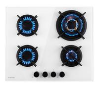 Goldflame 30cm Placa de gas 4 Fuegos Blanco