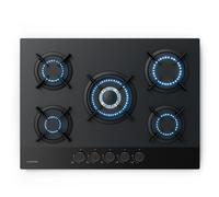 Goldflame 70cm Placa de gas 5 Fuegos Negro