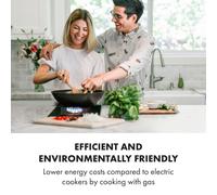 Goldflame Domino Cocina de gas Quemadores de latón de 2 llamas Vitrocerámica Klarstein