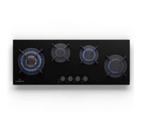 Goldflame Slim 90cm Placa de Gas 4 Fuegos Negro
