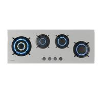 Goldflame Slim 90cm Placa de Gas 4 Fuegos Plata