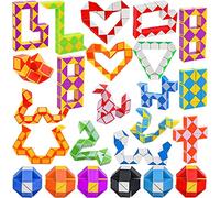 GOLDGE 24pcs Cubo Mágico de Serpiente, Magic Snake Cube, Rompecabezas de Plástico, Regalos Invitados Cumpleaños Niños Regalo Fin de Curso Niños en Colegio Detalles Juguetes Piñata Cumpleaños Infantil