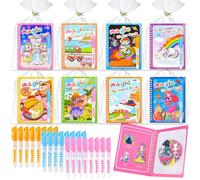 GOLDGE Libros Mágicos Agua 24 Pack, Regalos Cumpleaños Niños Colegio Reutilizable - Detalles Cumpleaños Niños con Bolsas Cumpleaños Infantil para Fiesta, Kit Manualidades Niños 3~9 Años, Party Favor
