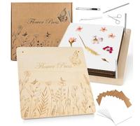 GOLDGE Prensa de flores extragrande para adultos, 27,5 x 27,5 cm, 10 capas de madera con bolsa de almacenamiento, regalos para amantes de las artes y manualidades