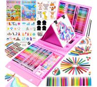 GOLDGE Regalo Niña 3 4 5 6 7 8 Años Juguetes Niña Maletin Pinturas para Niños con Lapices Colores, Pinturas para Niños 230 Pcs Detalles Cumpleaños Niño Juego de Juguetes Educativo Manualidades Niñas