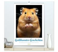 Goldhamster Geschichten (hochwertiger Premium Wandkalender 2026 DIN A2 hoch), Kunstdruck in Hochglanz: Süße Nager, kreativ inszeniert durch künstliche Intelligenz