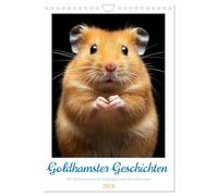 Goldhamster Geschichten (Wandkalender 2026 DIN A4 hoch), CALVENDO Monatskalender: Süße Nager, kreativ inszeniert durch künstliche Intelligenz