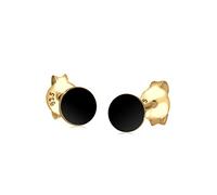 Goldhimmel Pendientes Negro | Plata de ley 925 chapada en oro
