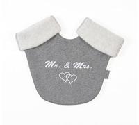 Goldi-Design Guantes para parejas de doble forro polar, fabricados en Alemania, Mr. & Ms. Gris Claro, Talla única