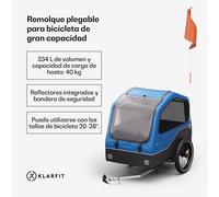 Goldie Home remolque para bicicletas 334 L máx. 40 kg plegable resistente a la intemperie KLARFIT