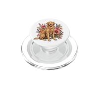 Goldie Sporting Dog Vintage Flowers Floral Golden Retriever PopSockets PopGrip para MagSafe