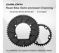 GOLDIX 110BCD 2X plato doble 9-12S plato de bicicleta de carretera 7075 aleación de aluminio 4 pernos rueda de cadena para SHIMANO 105 R7000 R8000 53-39T-110BCD-4Bolts