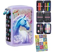 Goldkids - Estuche con 3 compartimentos - Estuche para niñas y niños - Estuche de 3 compartimentos - Estuche escolar y cuaderno de tareas, Monocasco 2, extra-large, Clásico