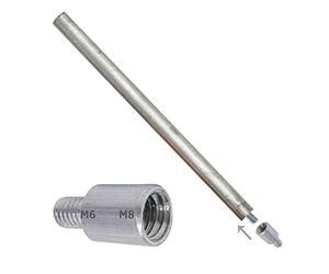 GOLDMAN SERVICE - 1 Ánodo de magnesio 22x350mm de termo eléctrico + 1 Adaptador para diferentes roscas M8 a M6. Ánodo sacrificio para calentador compatible con principales marcas comerciales (1)