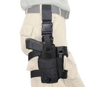 Goldmiky Funda de Pistolas Cinturón Pistola,Funda de la Pistola de Hombro para Uso Encubierto,Fundas de Armas Ajustable Elástico en la Cintura,para Glock,Ruger,Sig Sauer (Funda táctica para Muslos)