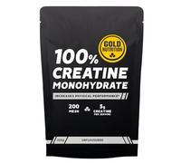 GoldNutrition, 100% Creatine Monohydrate, Creatina Monohidratada, Creatina en Polvo 100% Pura para Aumentar el Rendimiento y la Potencia Muscular, Sabor Neutro, 40 Raciones, 200 g