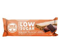 GoldNutrition Total Protein Bar Low Sugar Suplemento Deportivo, Sabor Doble Chocolate - Paquete de 10 x 60 gr - Total: 600 gr