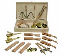 Goldon 30140 - Set de percusión infantil 4 en caja de madera (18 unidades)