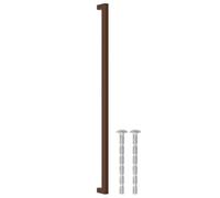 Goldonion Tiradores para muebles, 10 unidades, bronce, acero inoxidable | Diseño de tubo cuadrado, tornillos cortables de 45 mm, para cajones, armarios, paneles de 12 a 36 mm de grosor