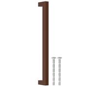 Goldonion Tiradores para muebles de bronce, 224 mm, acero inoxidable, 10 | Acero inoxidable, tornillo cortable, 45 mm, panel 12-36 mm, diseño de tubo cuadrado, 20 tornillos incluidos