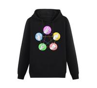 GOLDROAST Big Bang White Paper & Rock Theory Hoody Unisex Ptinted Hoodies Long Sleeve Men's Hooded with Pocket Black XXL