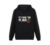 GOLDROAST Bitcoin Funny Dogecoin Stocks Hoody Unisex Ptinted Hoodies Long Sleeve Men's Hooded with Pocket Black XL