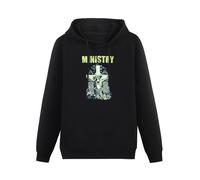 GOLDROAST Ministry Holy Cow Hoody Unisex Ptinted Hoodies Long Sleeve Men's Hooded with Pocket Black XL