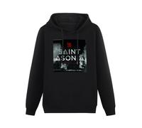 GOLDROAST Saint Asonia Album Cover Tour 2015 Hoody Unisex Ptinted Hoodies Long Sleeve Men's Hooded with Pocket Black XXXL
