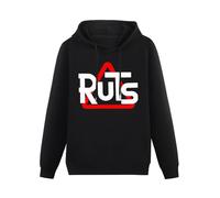 GOLDROAST The Ruts Hoody Unisex Ptinted Hoodies Long Sleeve Men's Hooded with Pocket Black XL