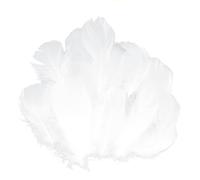 GoldRock 300 plumas blancas para manualidades, plumas blancas mullidas, 8-13 cm, plumas blancas, decoración, plumas naturales, alas de ángel para manualidades, plumas blancas para Navidad,