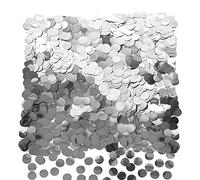 GoldRock Confeti Redondo de Plata, 1500 Unidades - Decoración de Mesa y Cumpleaños