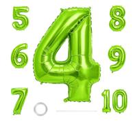 GoldRock Globos XXL con número de 40 pulgadas (verde fruta, 4)