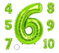 GoldRock Globos XXL con número de 40 pulgadas (verde fruta, 6)