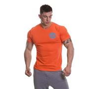 Gold's Gym - Camiseta básica con Logotipo, Color Turquesa y Naranja, L