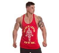 Golds Gym Chaleco Stringer Premium Muscle Joe, Camiseta Musculación Hombre, Rojo, XXL