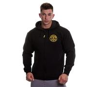 Gold's Gym GGSWT156 Sudadera con Capucha para Hombre, con Cremallera, Estampada, Color Negro, S, Negro, S