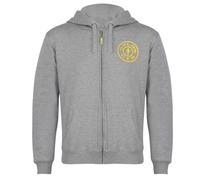 Gold's Gym GGSWT156 Sudadera con Capucha y Cremallera para Hombre, Estampado Gris Jaspeado, L, Gris, L