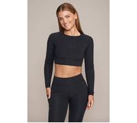 Gold's Gym Helen - Women's Cropped Longsleeve Top Black Talla: S | Tops Deportivos Outlet | Mujer | Negro