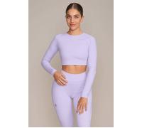 Gold's Gym Helen - Women's Cropped Longsleeve Top Lavender Talla: L | Tops Deportivos Outlet | Mujer