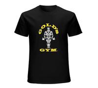Golds Gym Muscle Joe - Camiseta de manga corta para hombre, 100 % algodón, color negro, Negro, XL