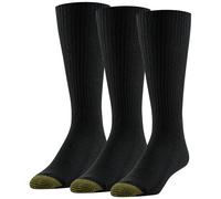 GOLDTOE Calcetines casuales Fluffies para hombre, Negro (3 pares)., X-Large