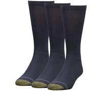 Gold Toe Calcetines casuales para hombre (paquete de 3), azul marino, L