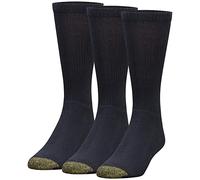 Gold Toe Calcetines casuales para hombre (paquete de 3), Negro, L