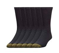 GOLDTOE Calcetines para hombre (paquete de 12), Negro (6 Pares), XL