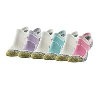 GOLDTOE Calcetines XS Rebound So Low para mujer, 6 pares, Blanco/rosado (White/Pink Assorted), M