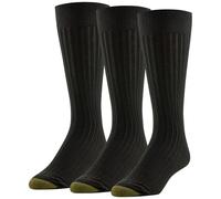 GOLDTOE Canterbury Calcetines de caña media para hombre, paquete de 3, Marrón, Large