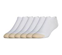GOLDTOE Men's Cotton Liners Athletic Sock, White, 6-Pack Size 10-13
